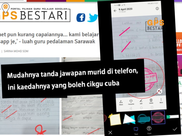 Mudahnya tanda jawapan murid di telefon, ini kaedahnya yang boleh cikgu cuba