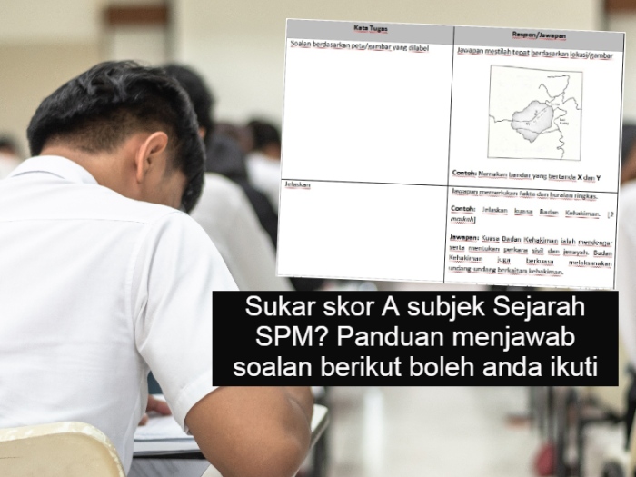 Mudahnya skor A Sejarah SPM! Anda boleh ikuti panduan menjawab kertas soalan berikut