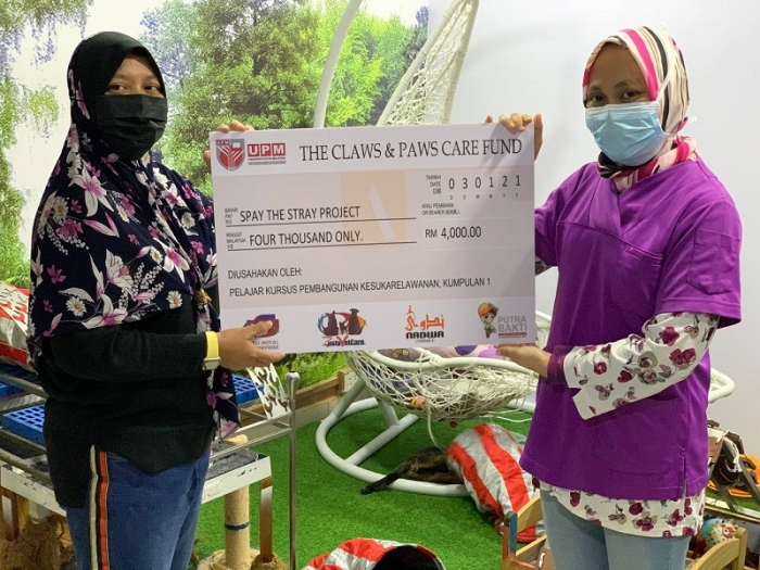 Siswa UPM prihatin nasib haiwan terbiar, berjaya kumpul dana RM4000